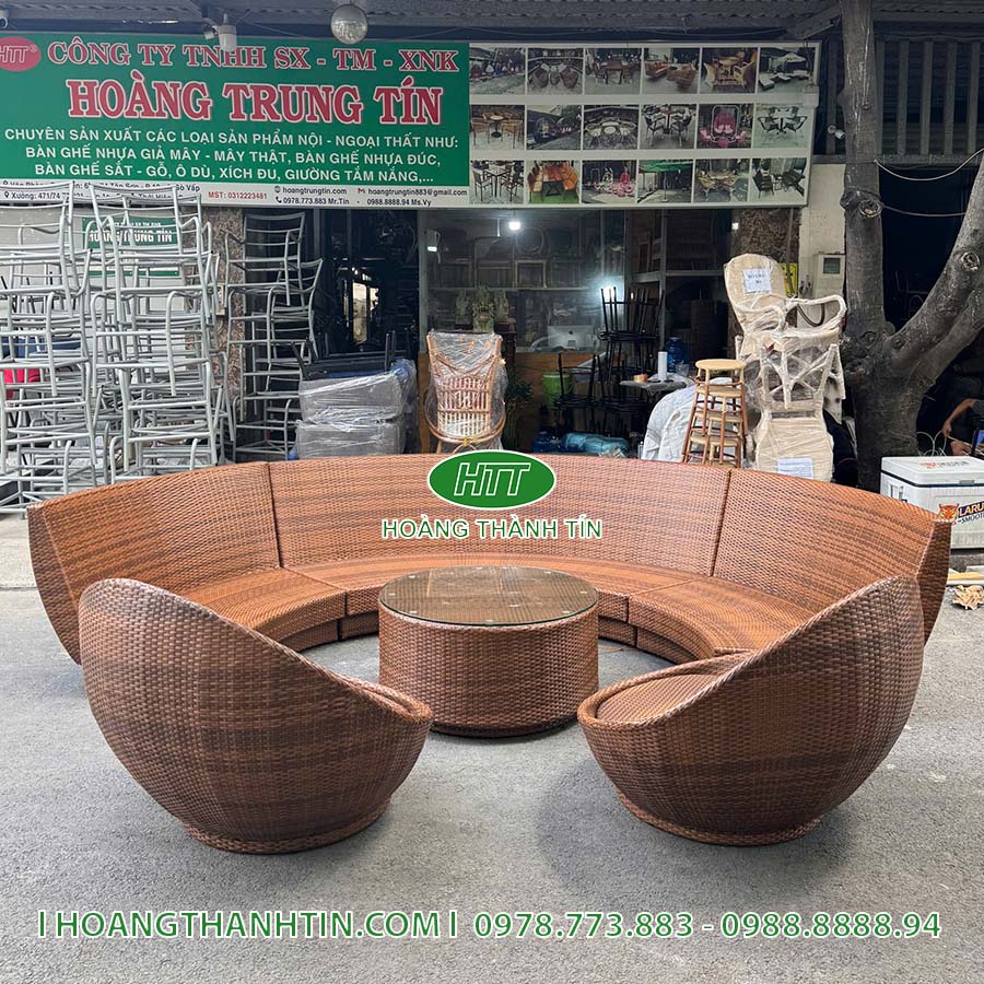 Sofa Nhựa Mây Ngoài Trời HTT 222