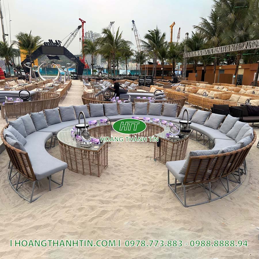 Sofa Nhựa Mây Ngoài Trời HTT 228