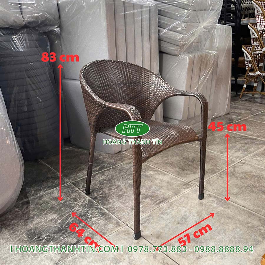 Bàn ghế cafe giả mây HTT 01