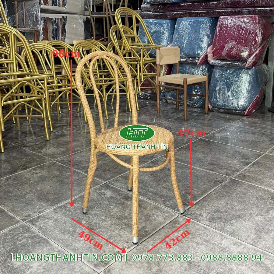 Bàn ghế cafe nhựa mây HTT 26