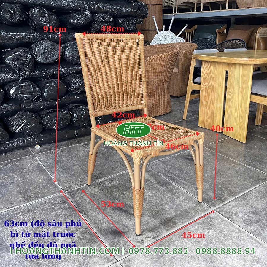 Bàn ghế cafe nhựa mây HTT 28