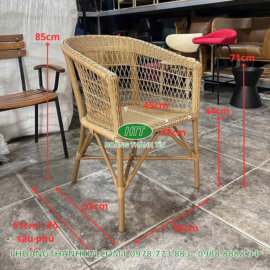 Bàn ghế cafe nhựa mây HTT 31
