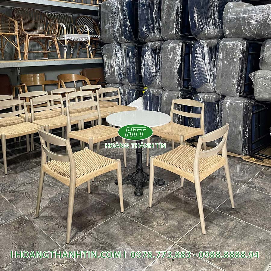 Bàn ghế đan dây cói HTT 11