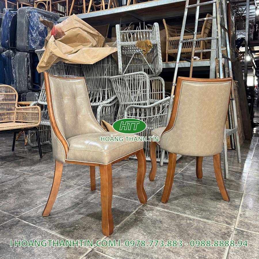 Bàn ghế gỗ nệm nhà hàng HTT 72