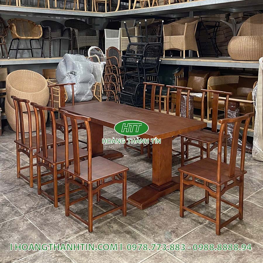 Bàn ghế gỗ nhà hàng HTT 03
