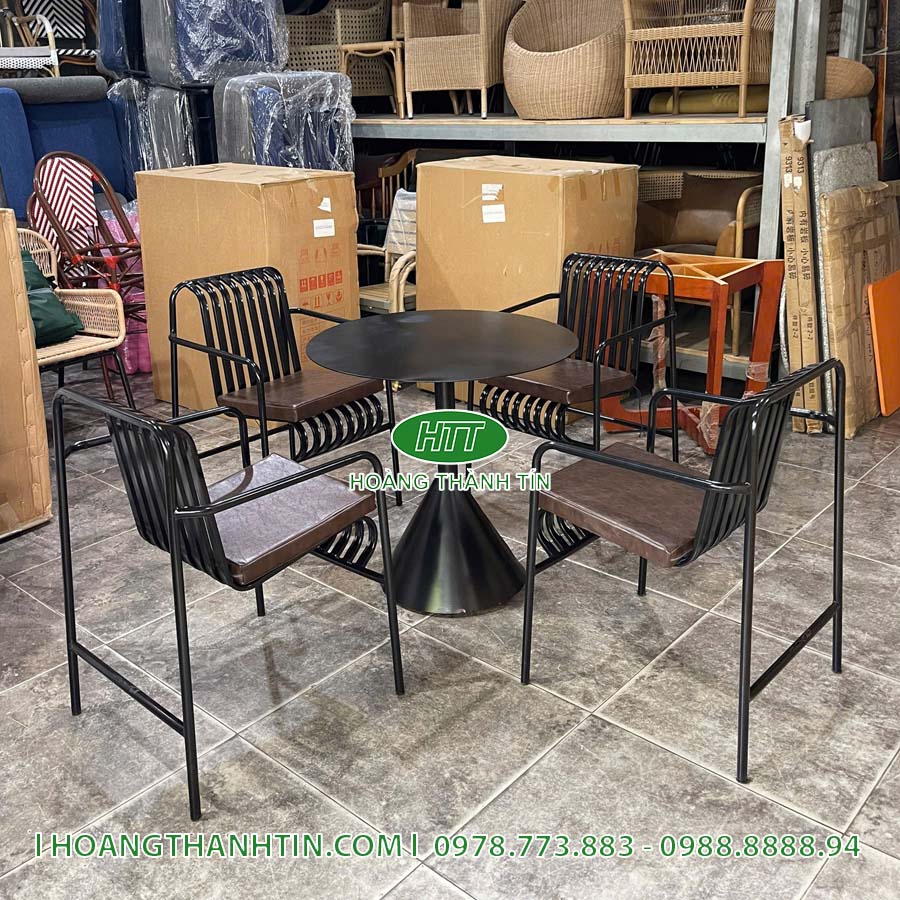 Bàn ghế cafe sắt HTT 02