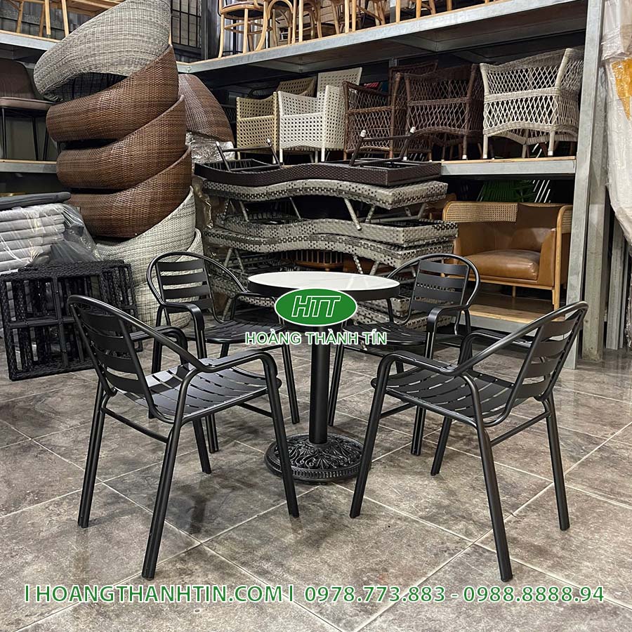 Bàn ghế cafe sắt HTT 21