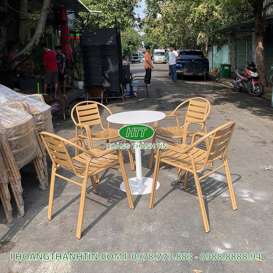 Bàn ghế cafe sắt HTT 15