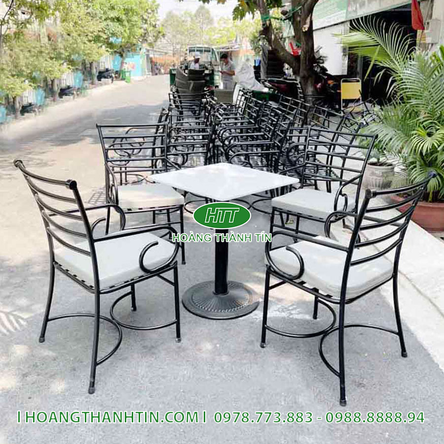 Bàn ghế cafe sắt HTT 14