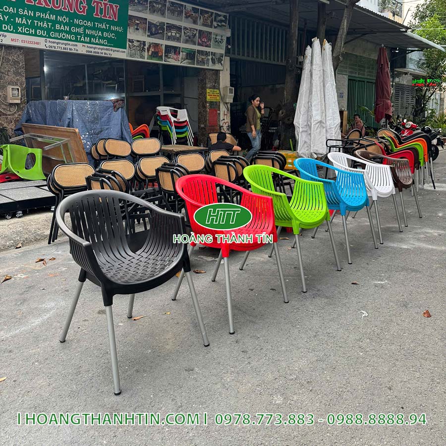 Ghế nhựa đúc chân nhôm HTT 9