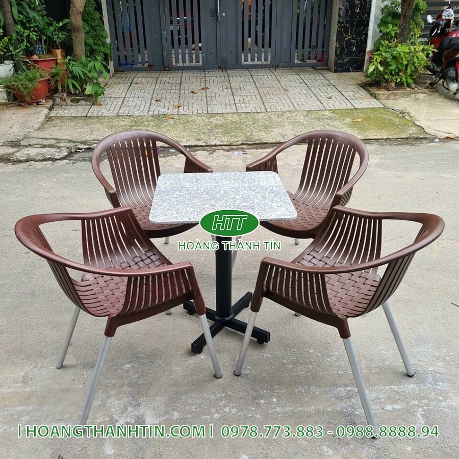 Ghế nhựa đúc chân nhôm HTT 2