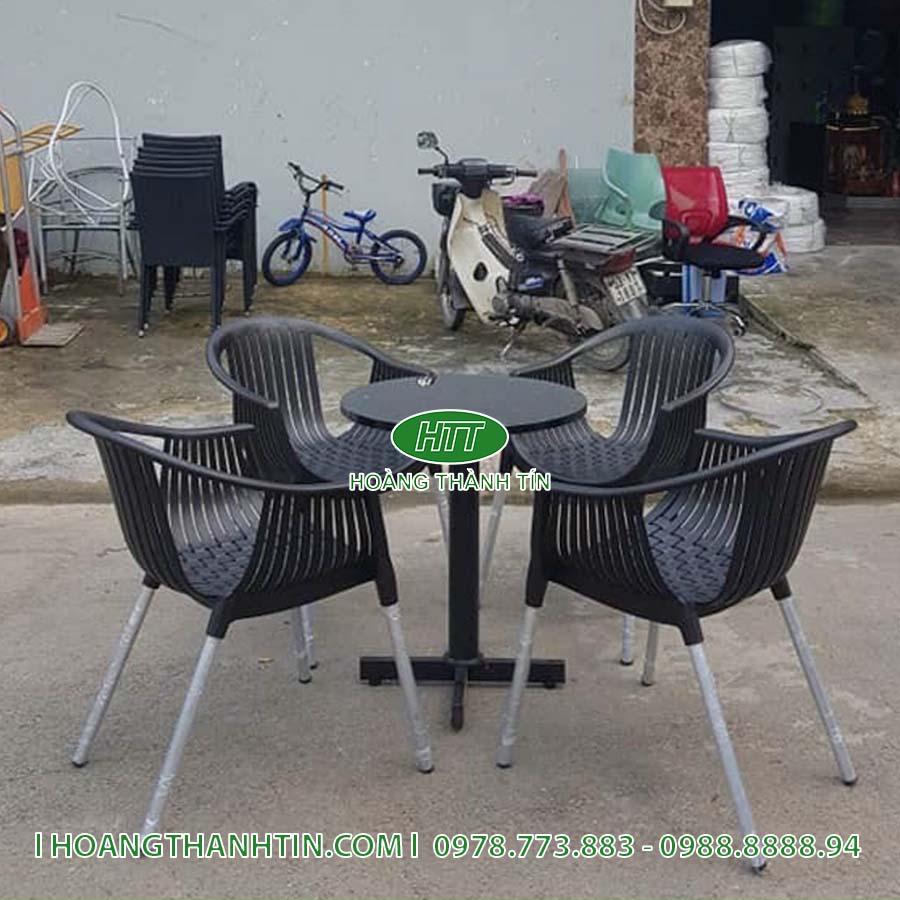 Ghế nhựa đúc chân nhôm HTT 6