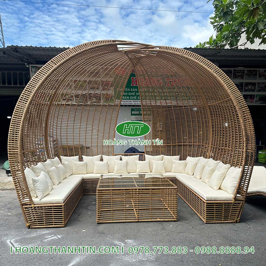 Sofa Mái Vòm Nhựa Mây HTT 6