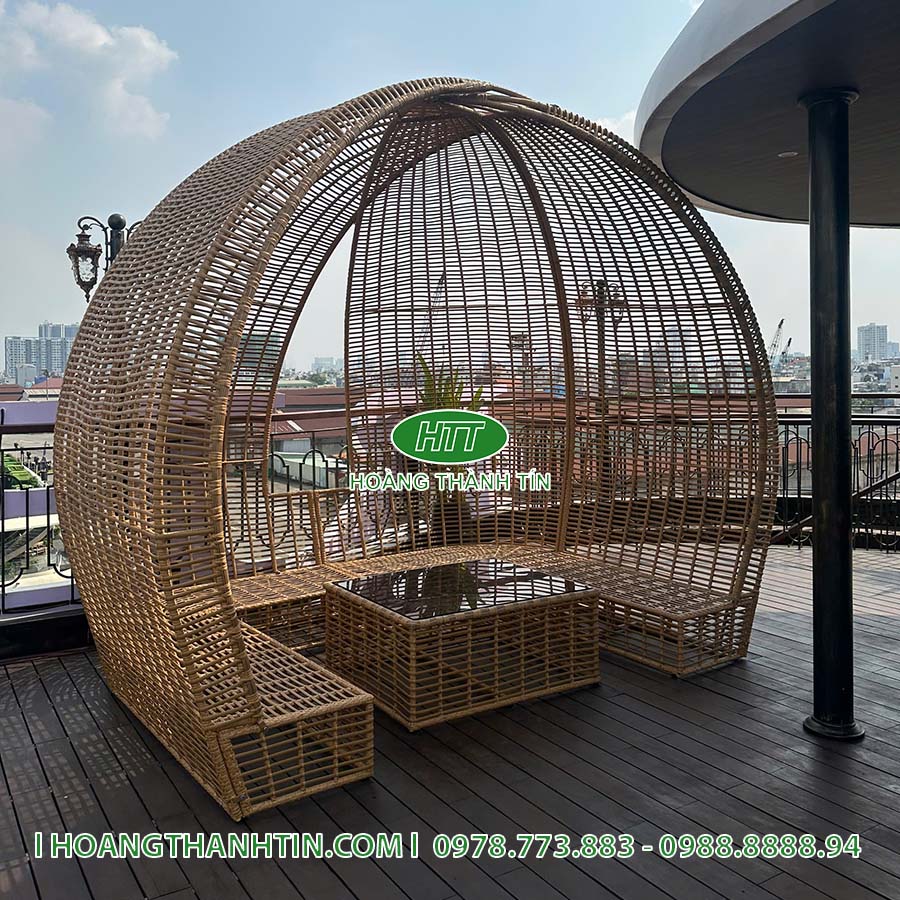 Sofa Mái Vòm Nhựa Mây HTT 42