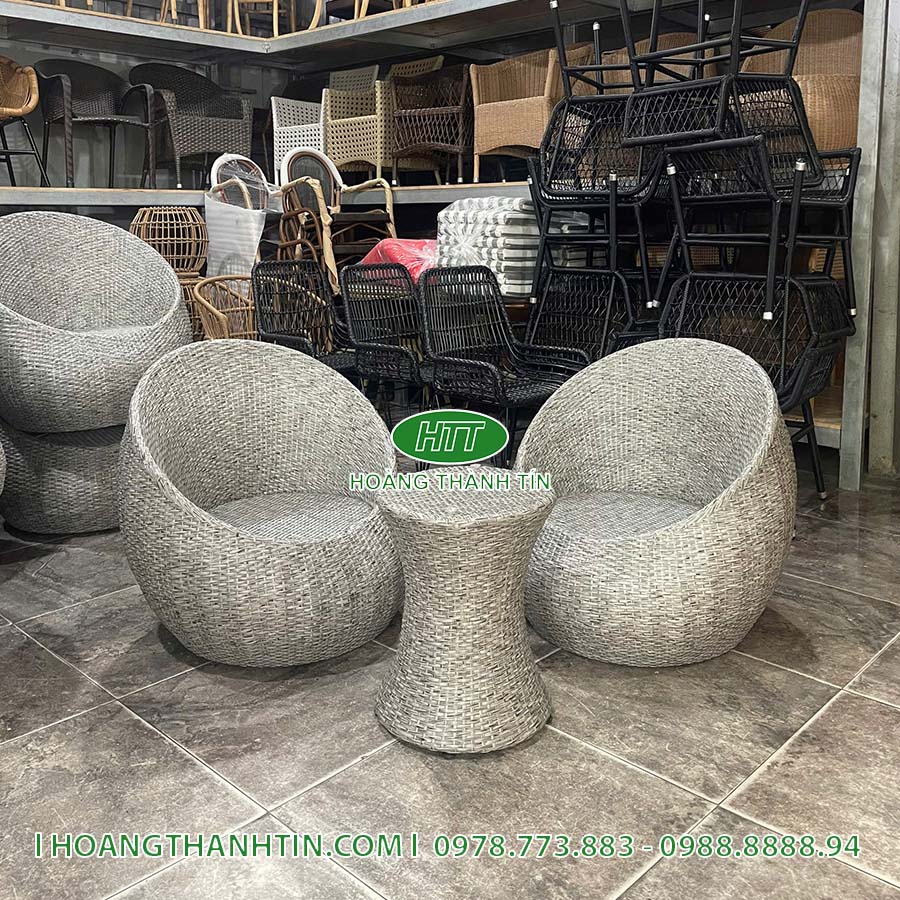Sofa trứng nhựa mây HTT 199