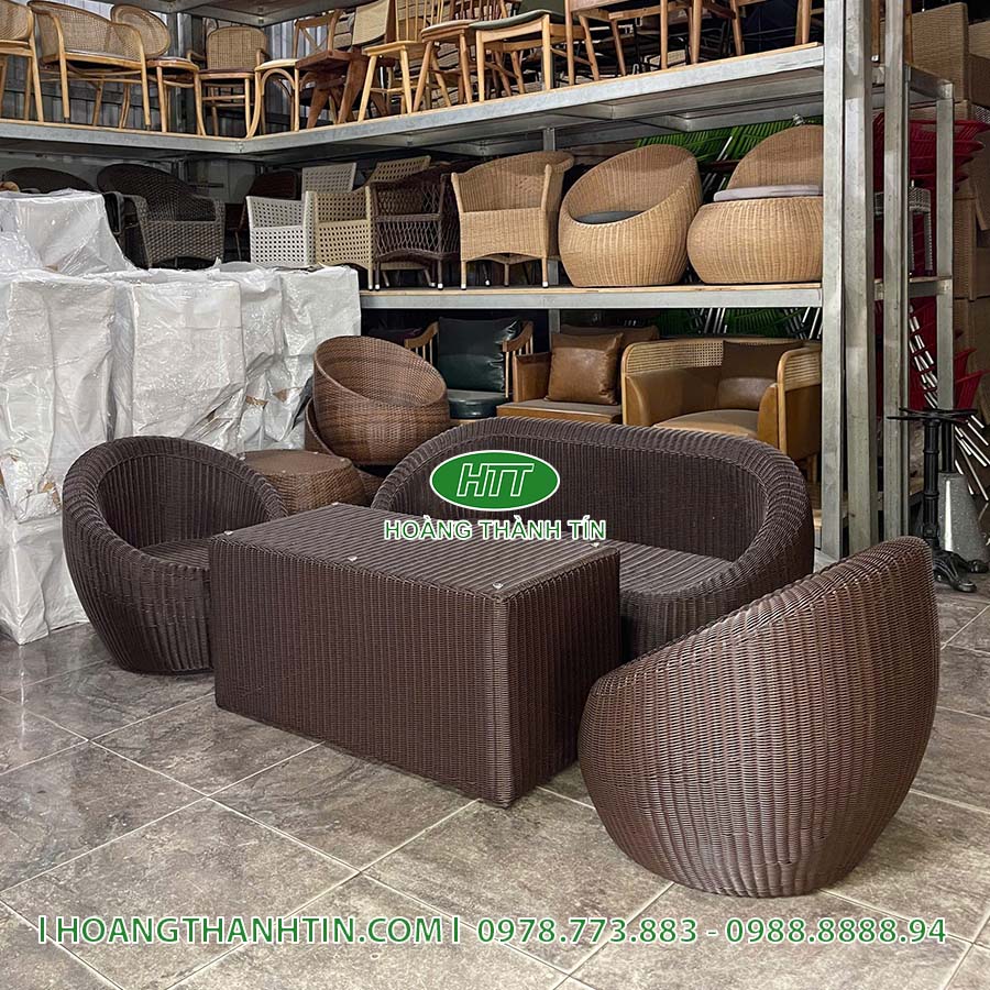 Sofa trứng nhựa mây HTT 174