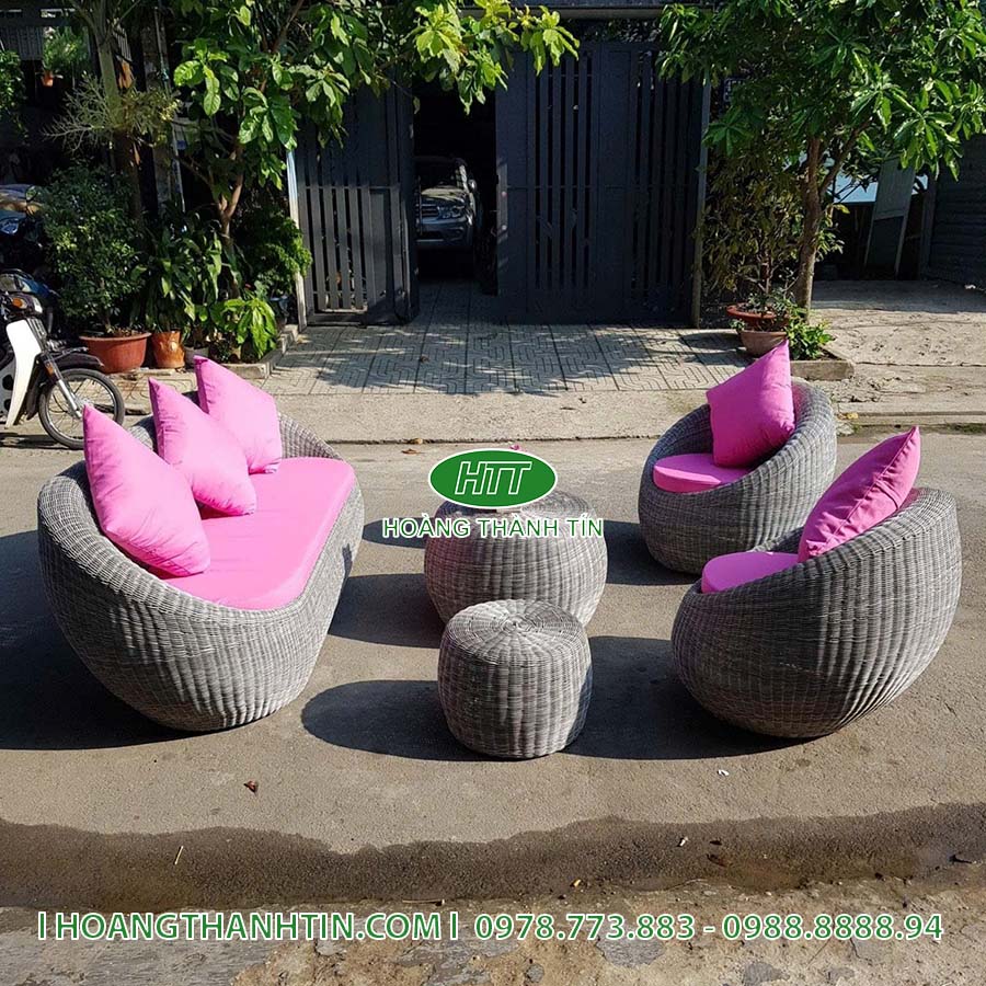 Sofa trứng nhựa mây HTT 194