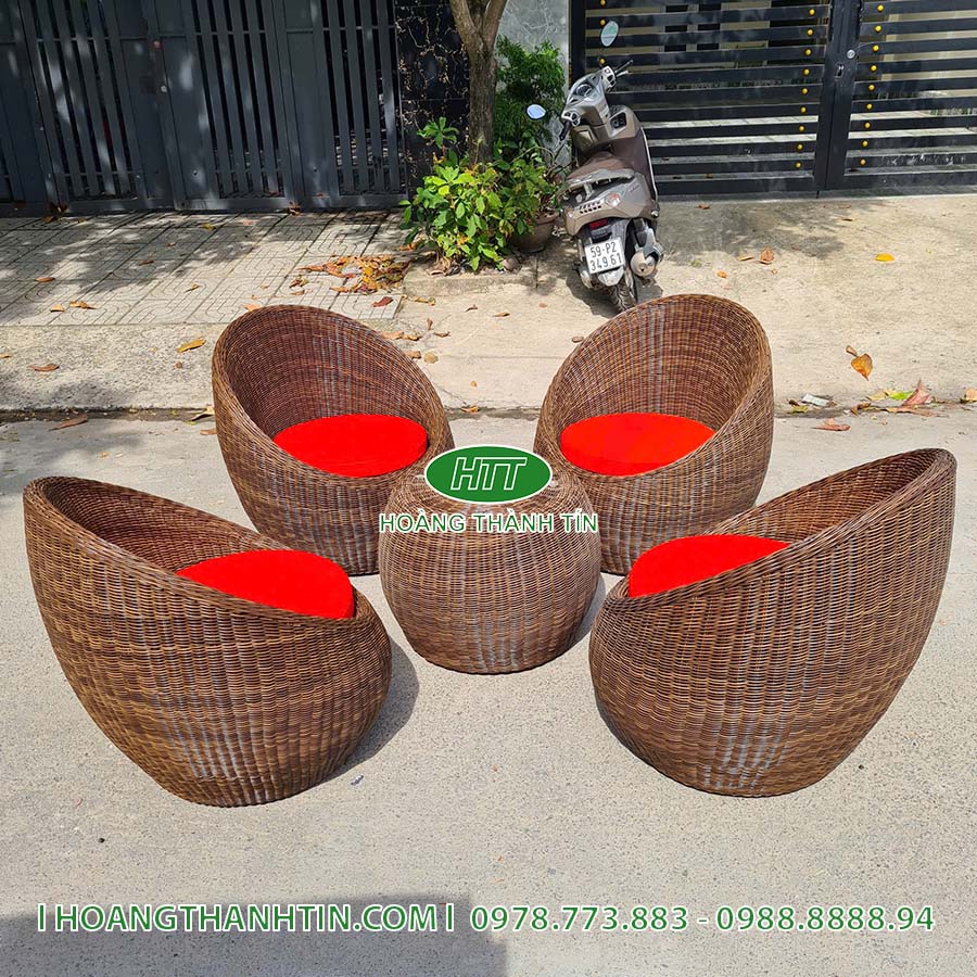 Sofa trứng nhựa mây HTT 196