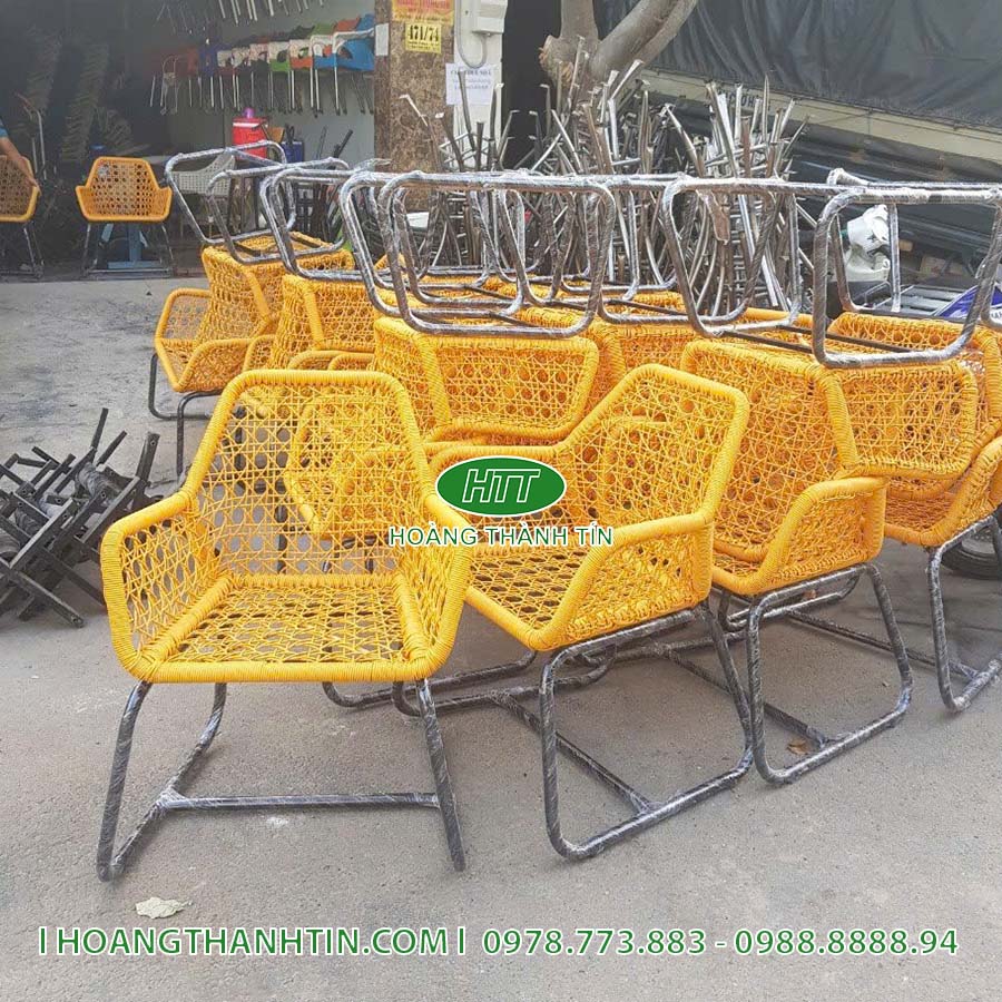 Bàn ghế cafe nhựa giả mây HTT 20