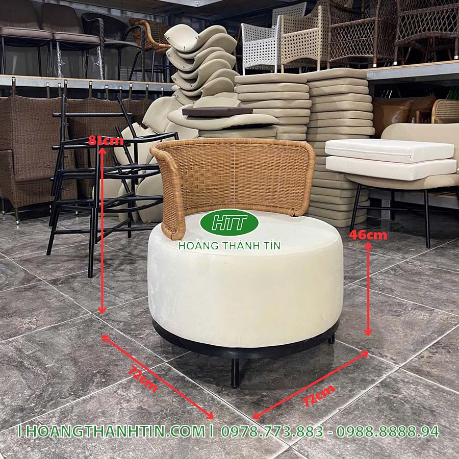Bàn ghế cafe nhựa giả mây HTT 22