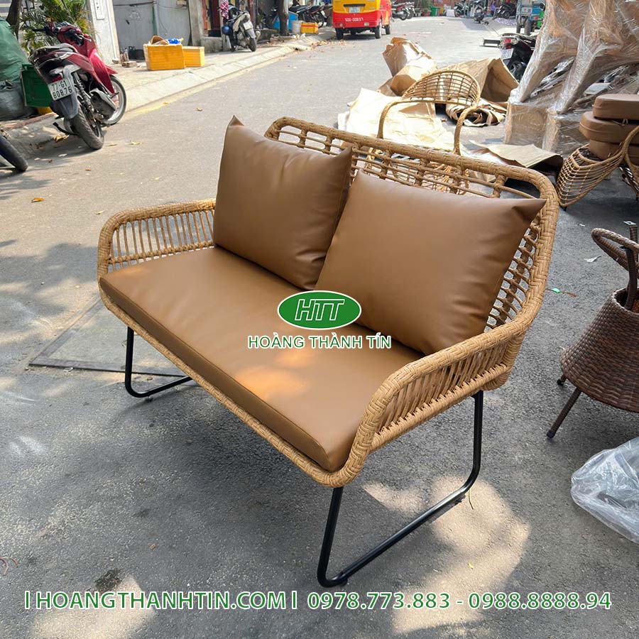 Bàn ghế cafe nhựa giả mây HTT 40