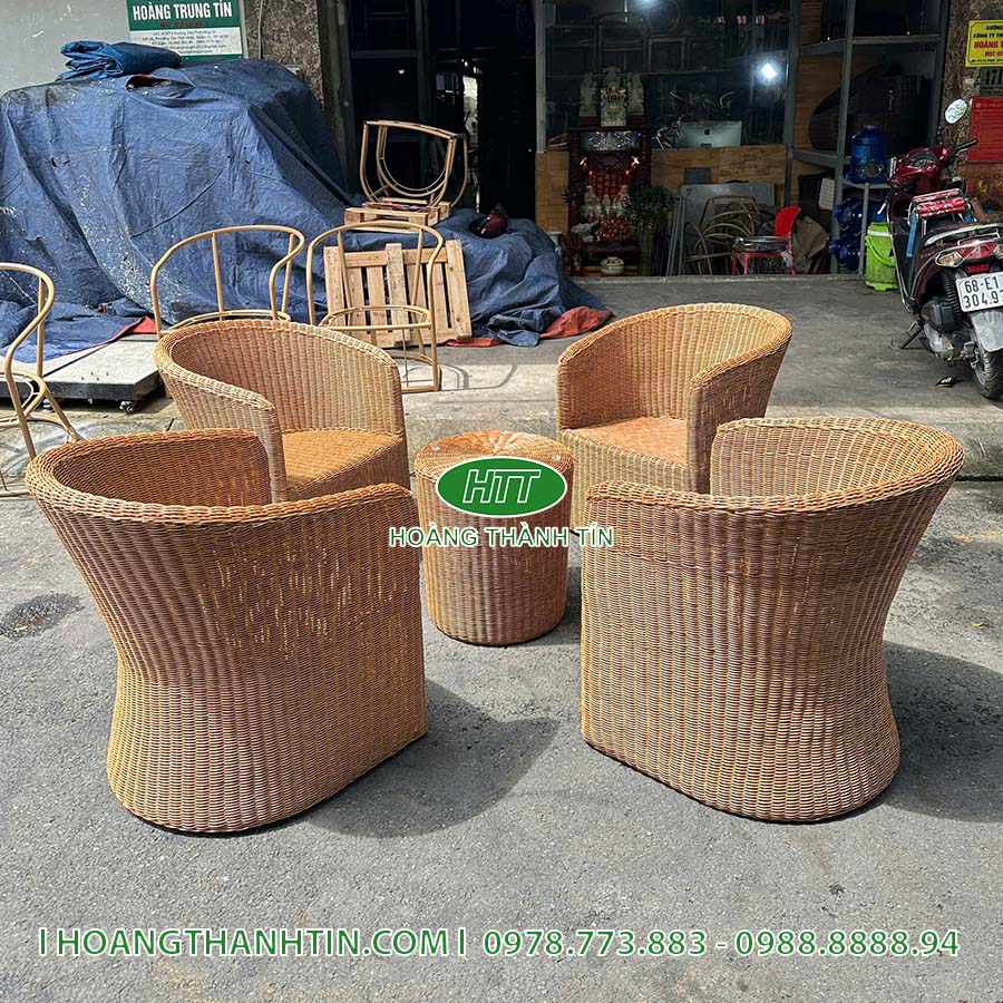 Bàn ghế nhựa giả mây HTT 31