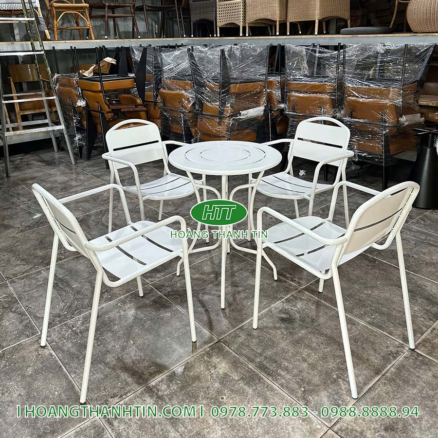 Bàn ghế cafe sắt HTT 07