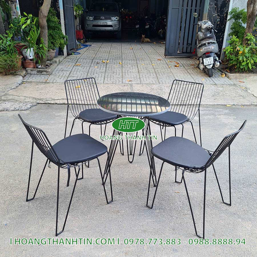 Bàn ghế cafe sắt HTT 04