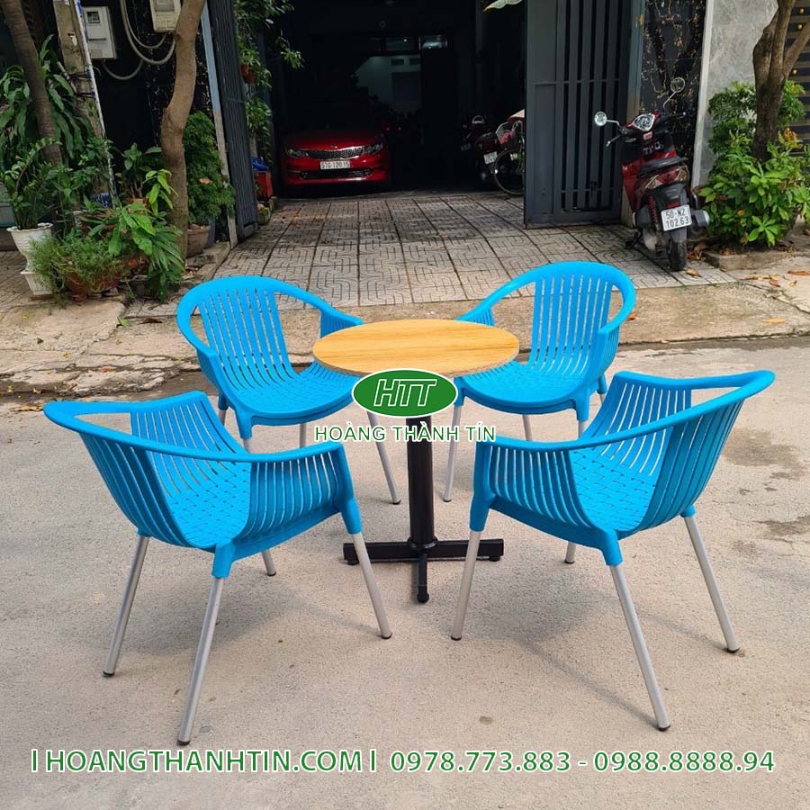 Ghế nhựa đúc chân nhôm HTT 4